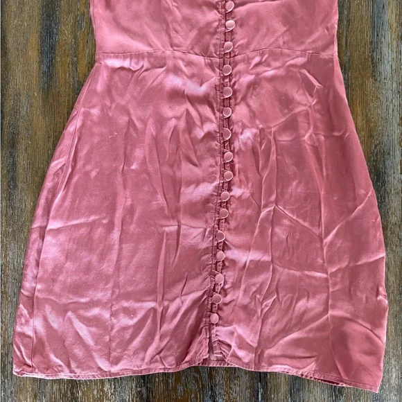 Abercrombie & Fitch Pink Satin Slip Dress Size S - Picture 4 of 14
